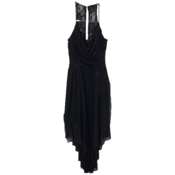 City Triangles Black High Low Sequin Dress Size 1 - Picture 4 of 16